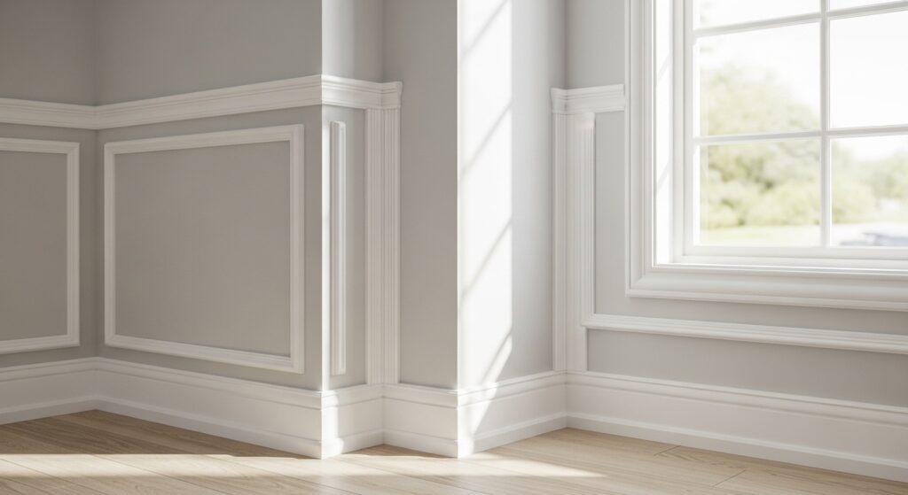 Uma pilha organizada de caixas de papelão marrom em um armazém iluminado. No topo da pilha, destaca-se uma caixa com o símbolo verde de reciclagem impresso. Ao fundo, um funcionário de colete reflexivo movimenta um carrinho de carga entre as prateleiras de estoque. A imagem representa a eficiência logística aliada a práticas sustentáveis e o crescimento do e-commerce consciente